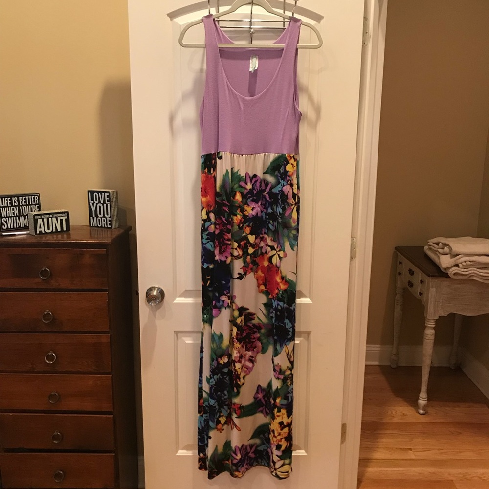 Floral/purple maxi